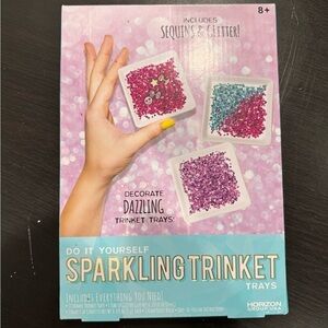 Do It Yourself Sparkling Ceramic Trinket Trays Includes Everything You Need